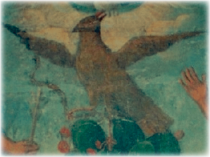 &Aacute;guila sobre un nopal.