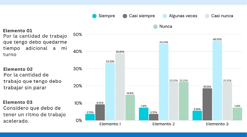 Cantidad y ritmo de trabajo